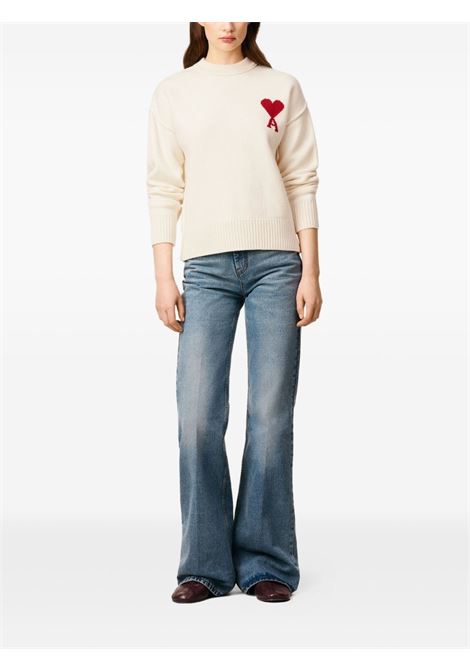 adc crewneck sweater man off-white AMI PARIS | UKS838.018154